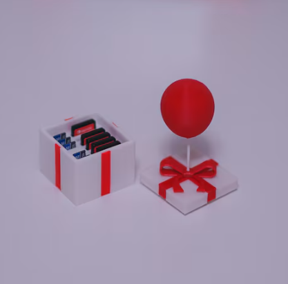 Balloon Gift Box - Trinkets or Game Case