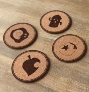 Ensemble de sous-verres en liège