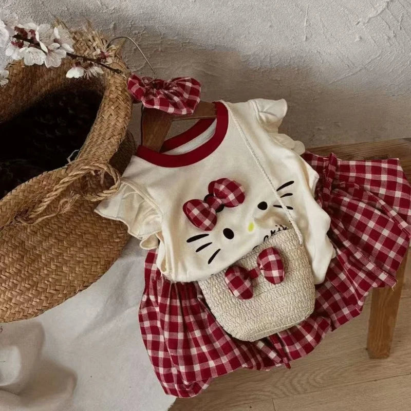 Ensemble d'été pour petites filles Hello Kitty